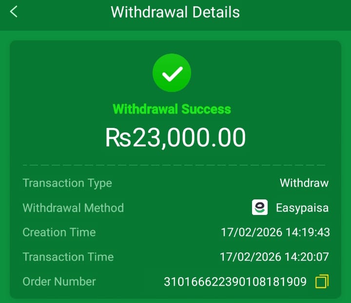 Bet939 withdraw success image