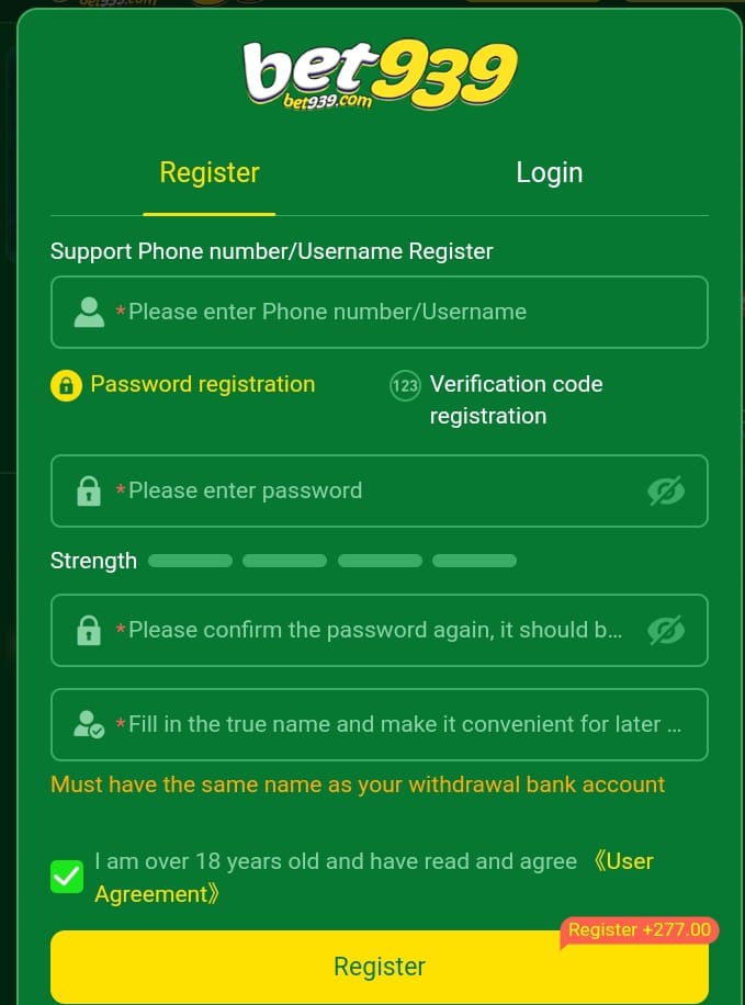 bet939 register