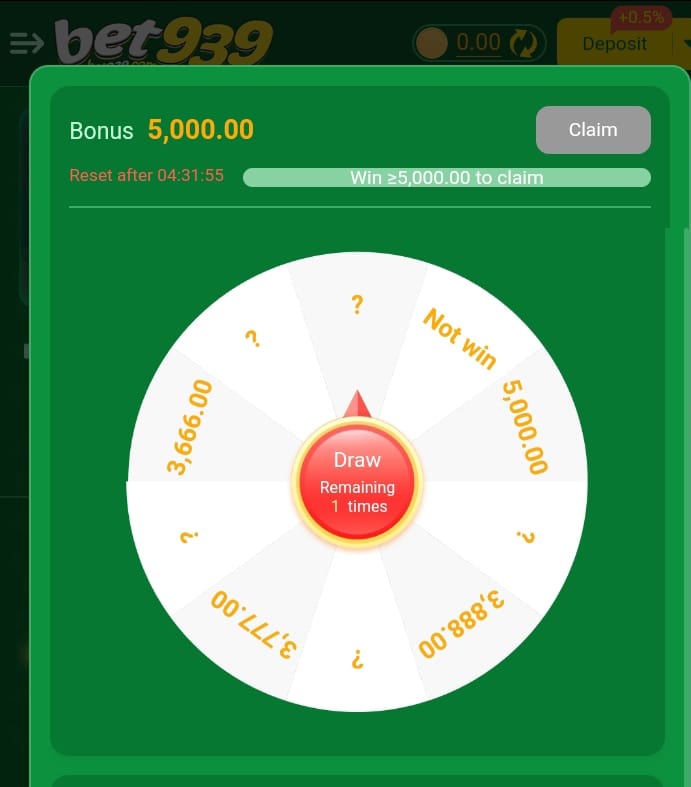 bet939 game spin bonus