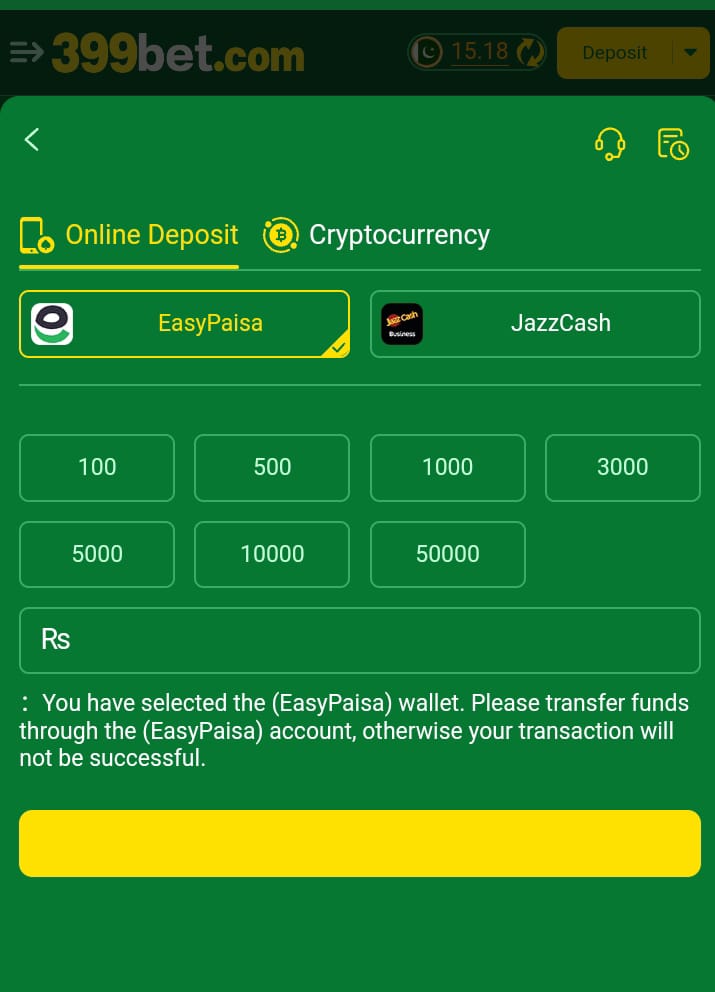 399bet game deposit