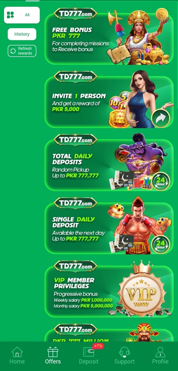 TD777 game bonus