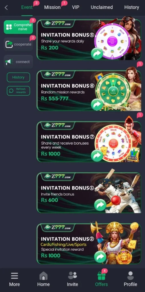 z777 game bonuses image